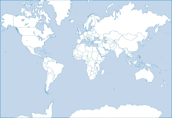 世界地图剪影矢量素材