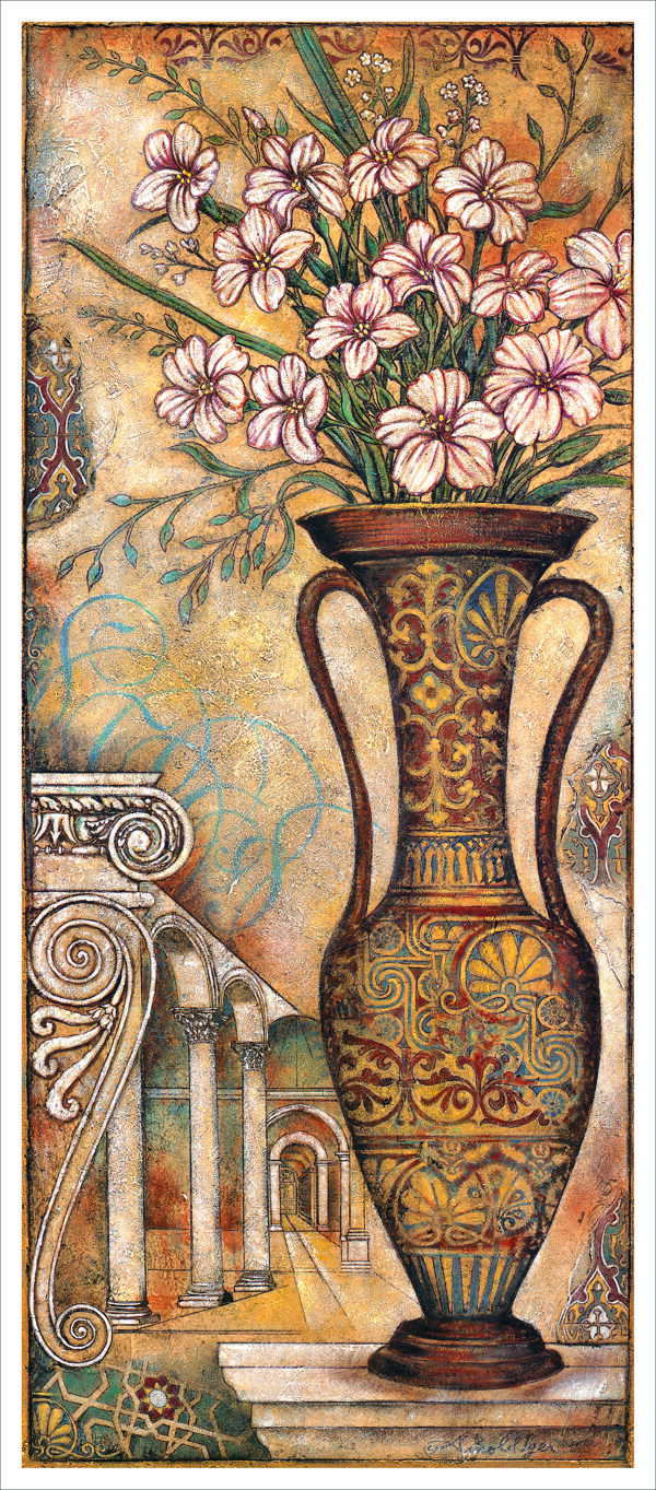 油画静物花瓶图片