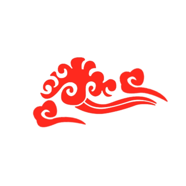 中国风创意祥云纹古典红色祥云可商用元素