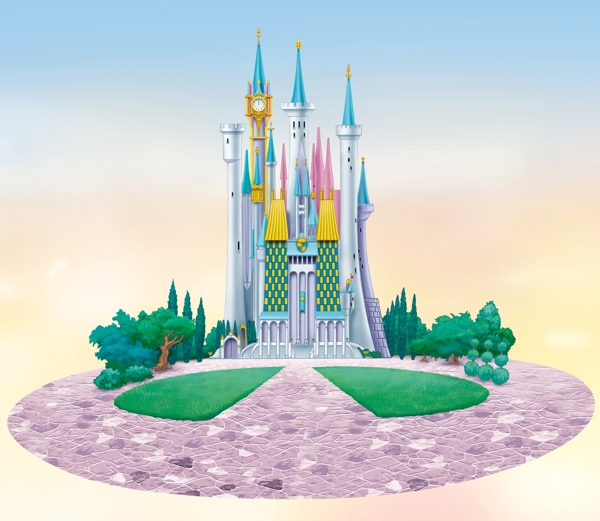 迪士尼公主城堡背景图片