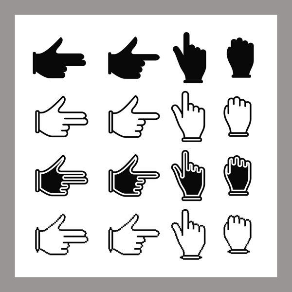 矢量手势标志图片