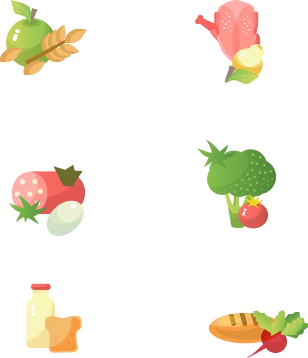水果食物简约装饰元素