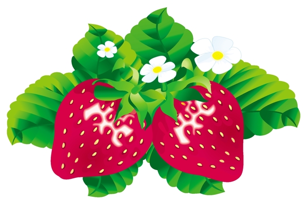 手绘草莓矢量图标