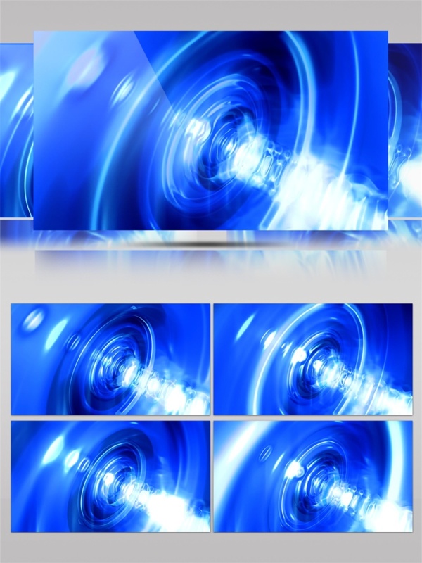 蓝色水滴波纹高清视频素材