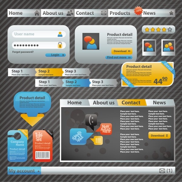 实用的网页设计元素矢量素材05