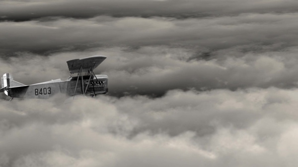 云朵飞机视频素材