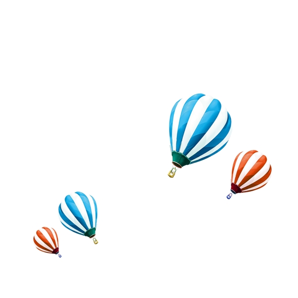 扁平图标热气球