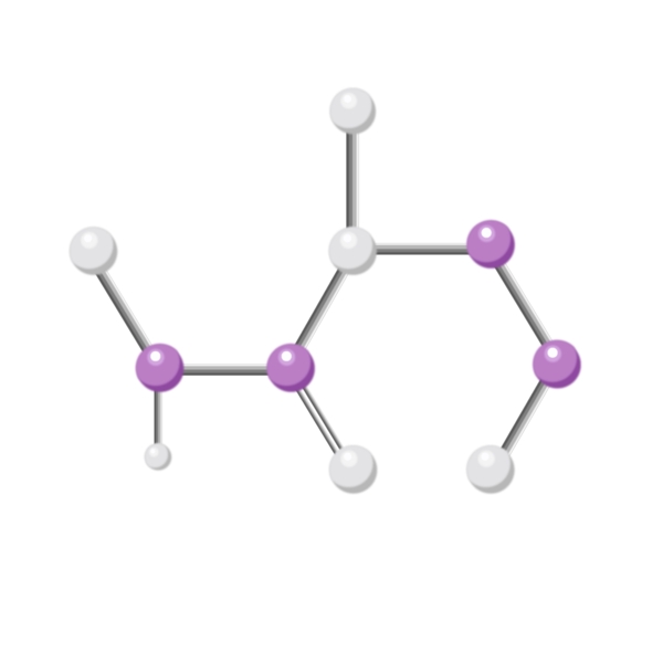 紫色的卡通分子式