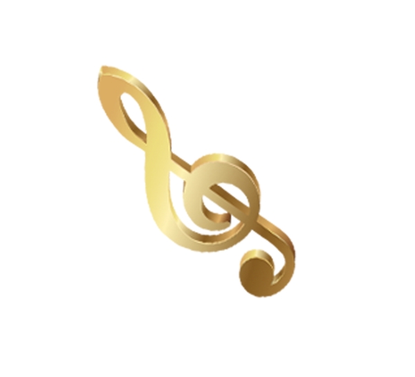 金色音乐符号