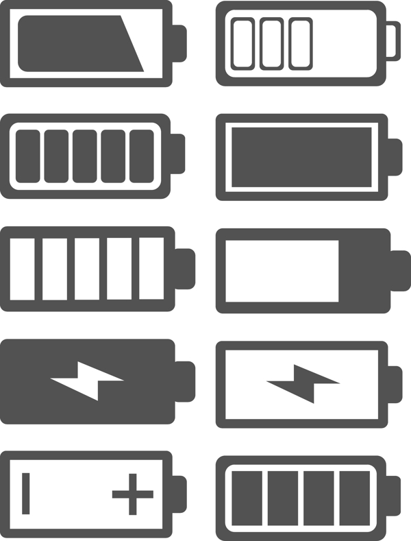 手机电脑电池电量充电状态显示图