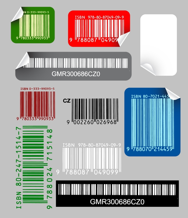条码标签矢量素材