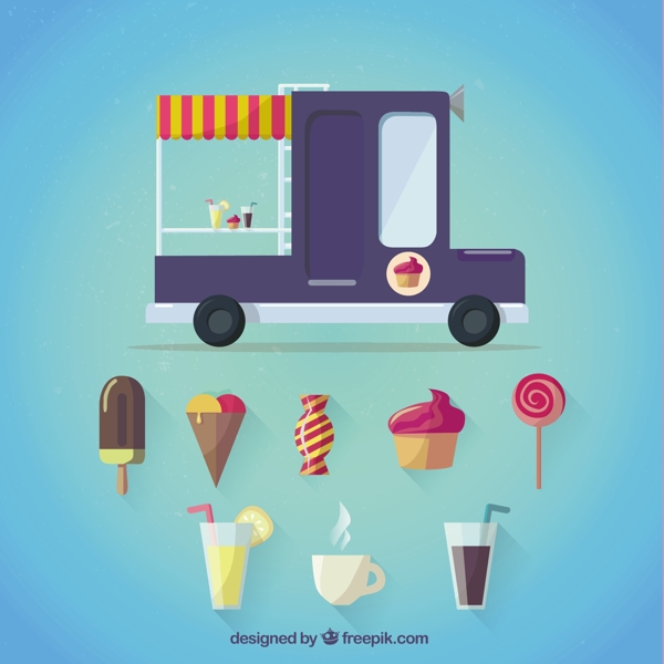 卡通式冰淇淋车