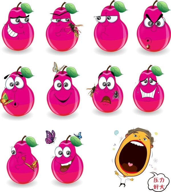 卡通水果梨图片