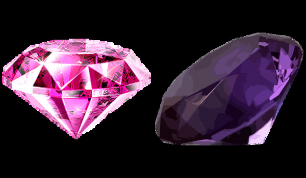 紫色漂亮钻石免抠png透明图层素材