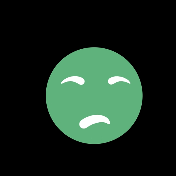 绿色悲观表情图标