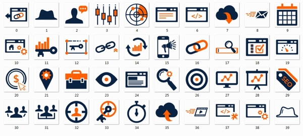 SEO矢量小图标图片