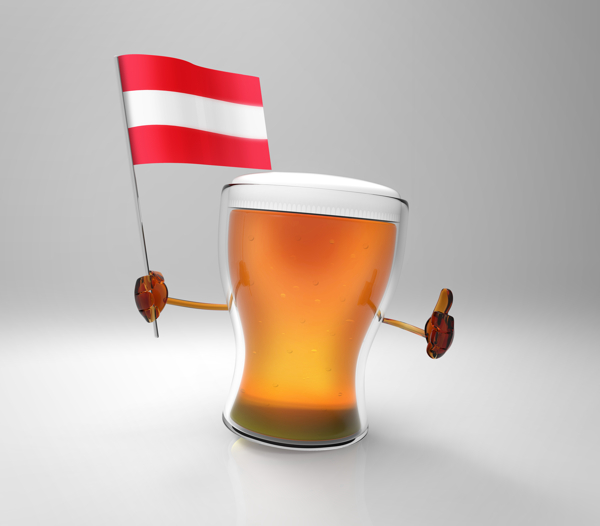 秘鲁国旗与啤酒图片