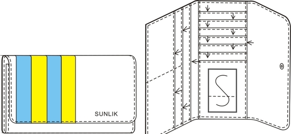 钱包设计图女士钱包结构图
