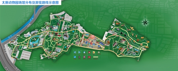 太原动物园地图图片