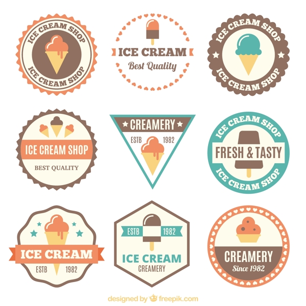 复古冰淇淋贴纸系列