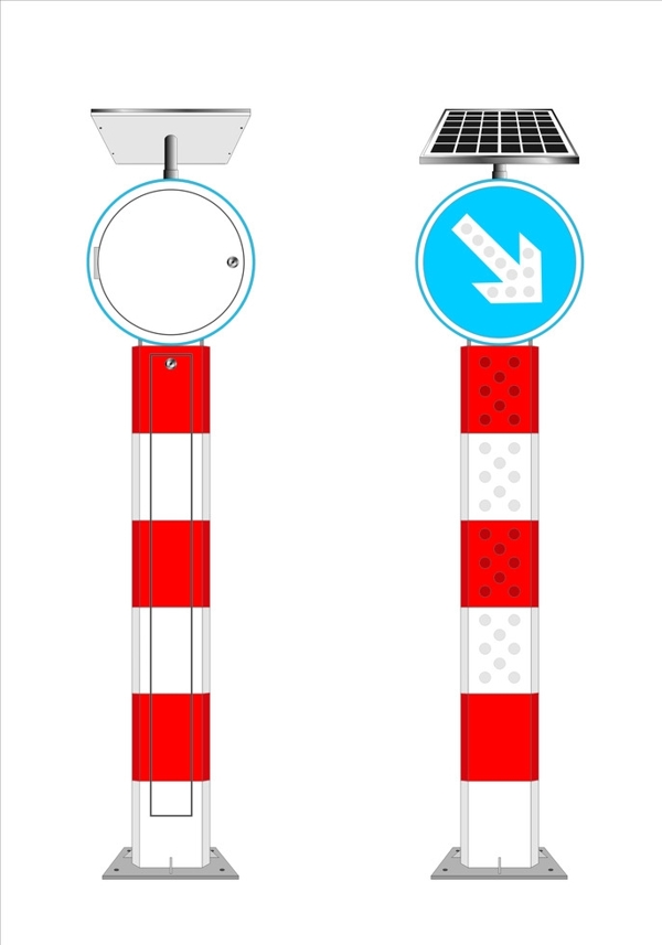 新型警示桩灯
