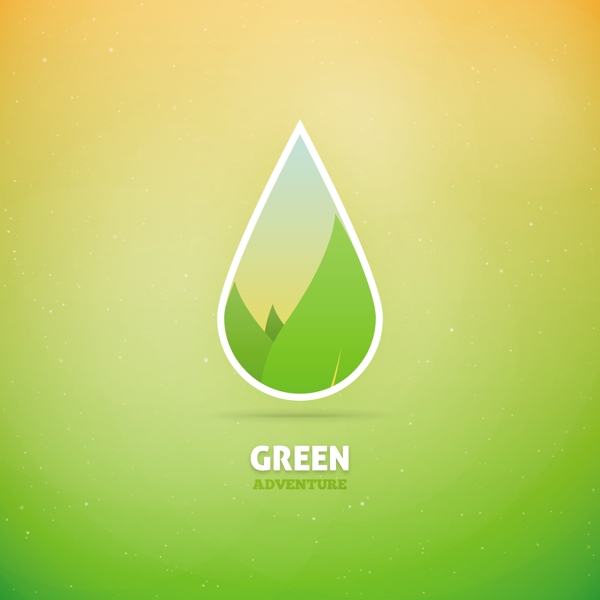 生态绿色水滴