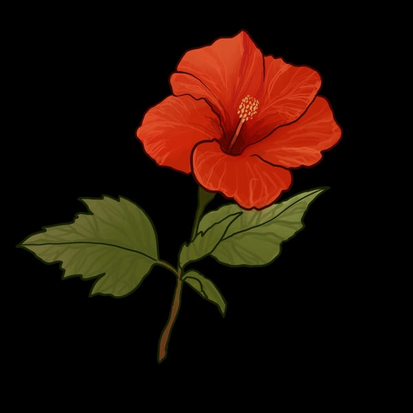 红色花朵植物