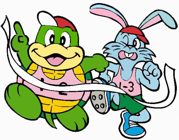 位图卡通动物兔子乌龟乌龟免费素材