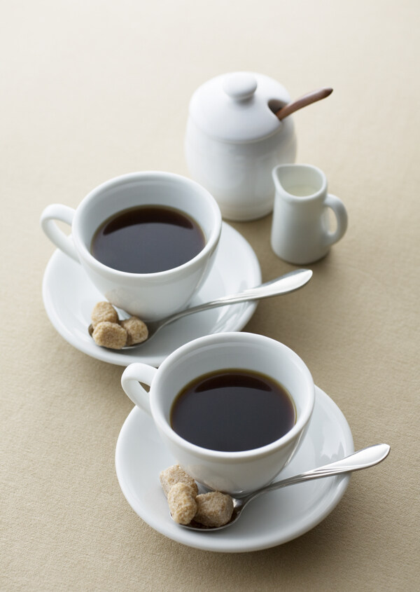 咖啡咖啡杯和勺子图片