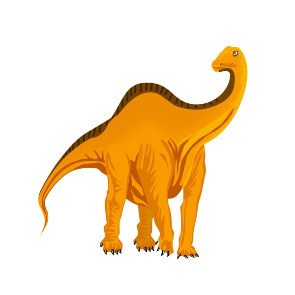 免扣卡通黄色恐龙