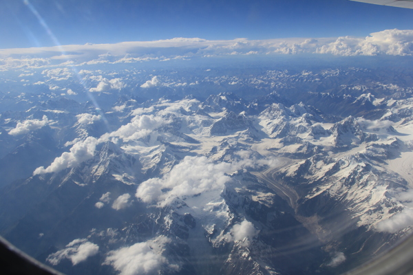喜马拉雅山脉高空航拍