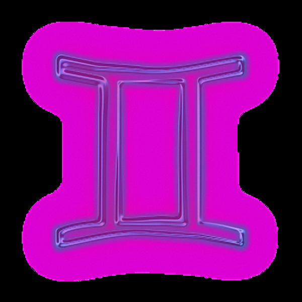 紫色双子座符号免抠png透明素材