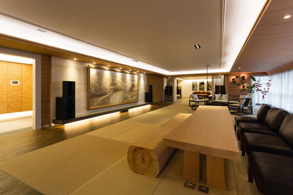 中式客厅灰色沙发装修效果图