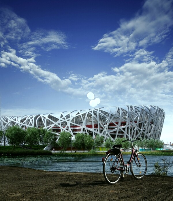 北京鸟巢建筑图片