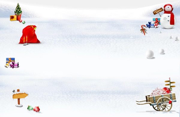 圣诞节日的白色雪地背景图片素材