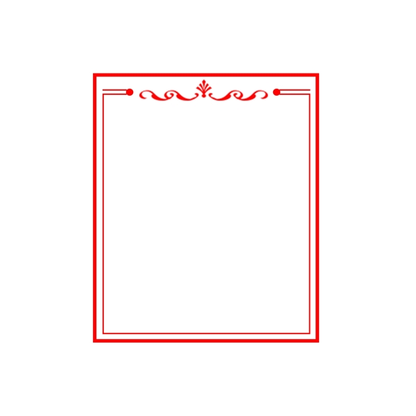 中国风大红边框创意纹理免扣边框元素