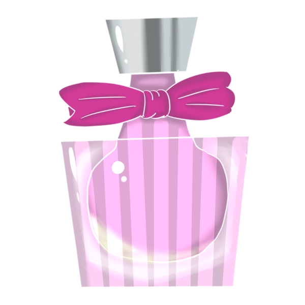 粉色的瓶装香水插画