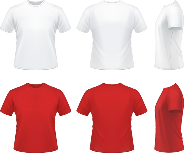 红色和白色的T恤