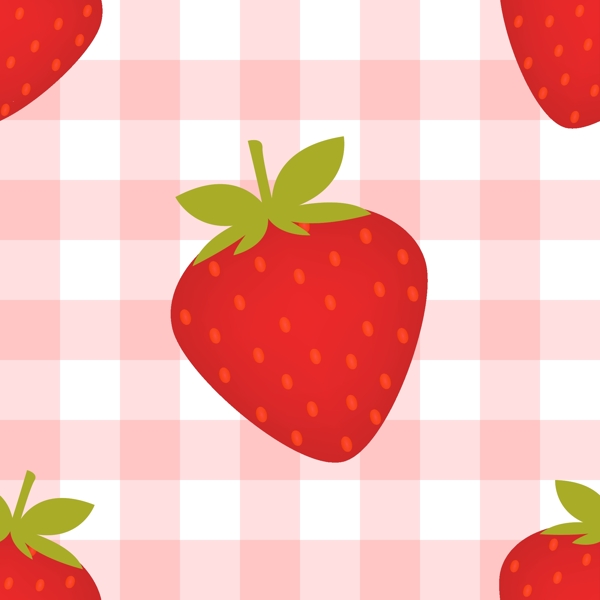 无缝草莓图案