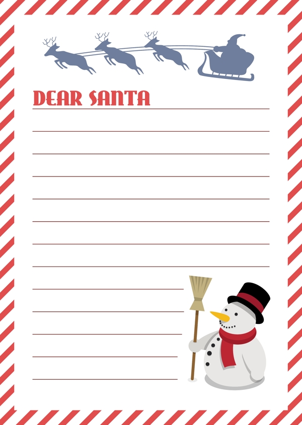 亲爱的圣诞老人的信
