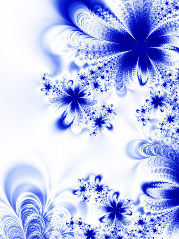 蓝色花朵壁纸背景