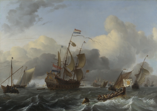 1577637风景建筑田园植物水景田园海洋船只印象画派写实主义油画装饰画