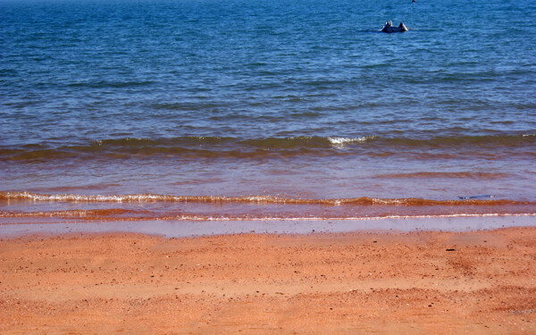 蓝海水金沙滩图片