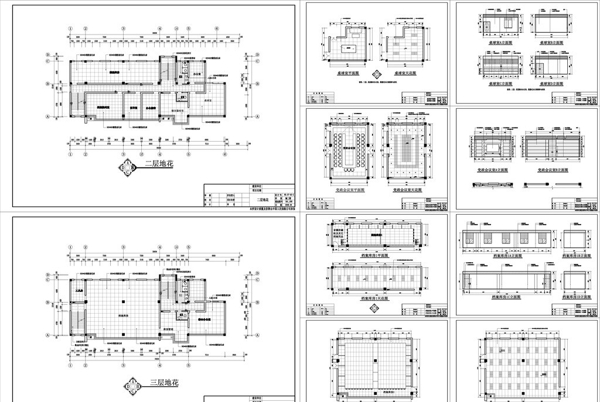 某档案楼办公楼室内全套施工图图片