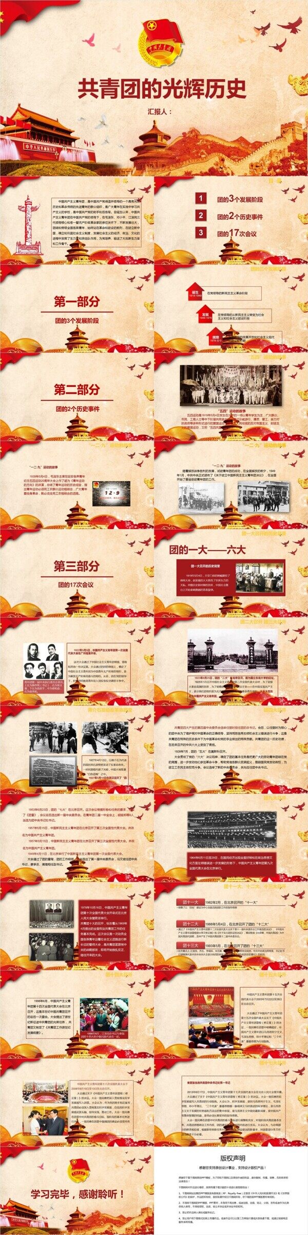 介绍学习中国共产主义青年团PPT模板范本