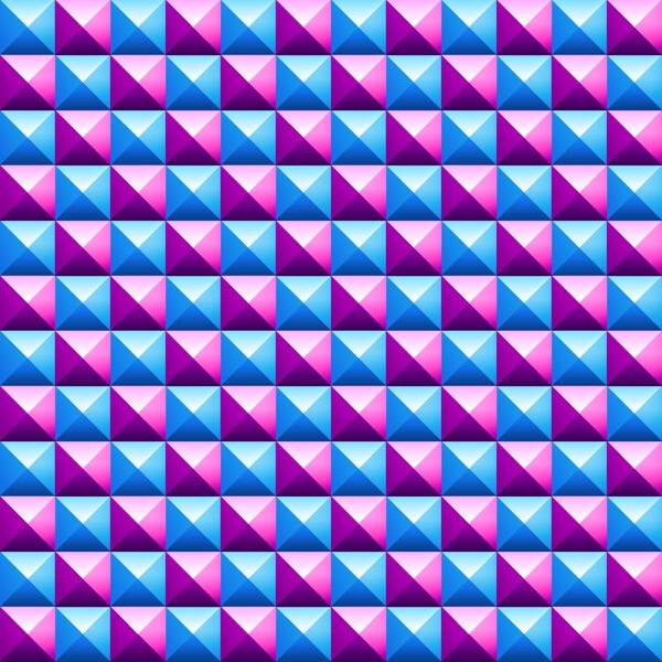 粉红色和蓝调的三维多边形背景