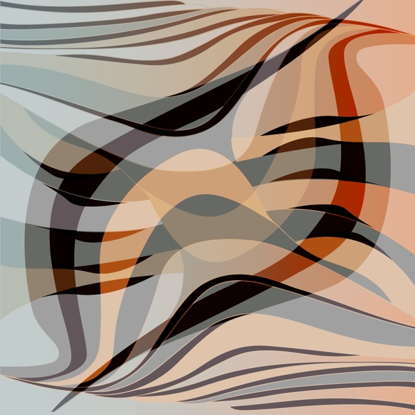 扭曲抽象几何斑马纹理矢量图案