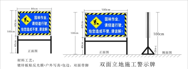 道路施工警示牌新版