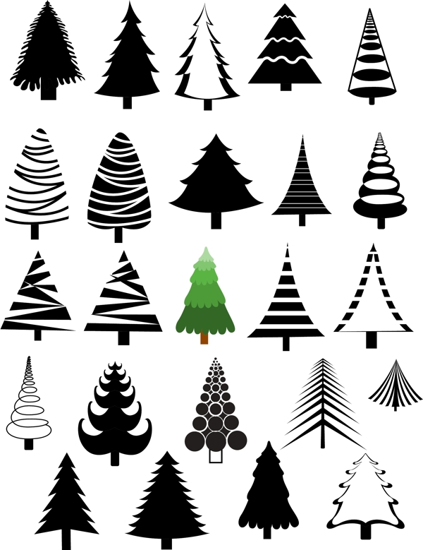 各种圣诞树矢量及png图标