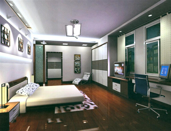 温馨卧室模型设计